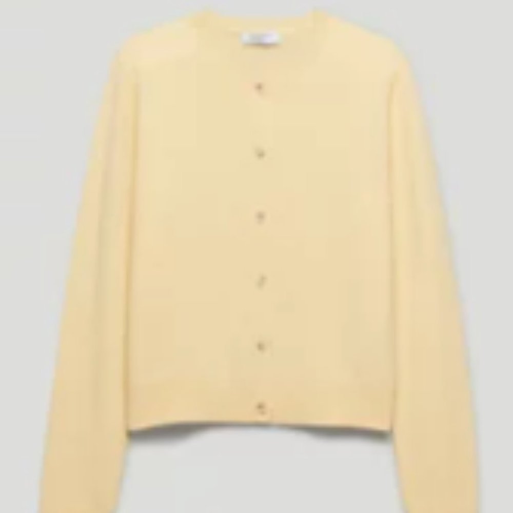 Babaton VANITY CASHMERE CARDIGAN. Color: Lemon Meringue, Size: Small